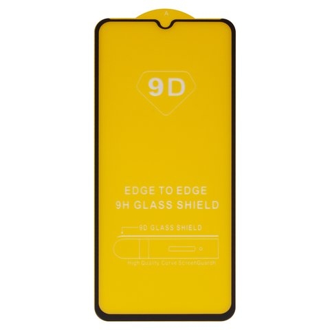 Закаленное защитное стекло Realme C30s, совместимо с чехлом, Full Glue, (без упаковки), чорний, cлой клея нанесен по всей поверхности