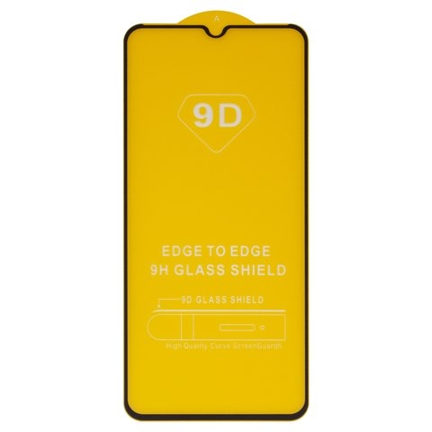 Закаленное защитное стекло Realme C33, совместимо с чехлом, Full Glue, (без упаковки), чорний, cлой клея нанесен по всей поверхности