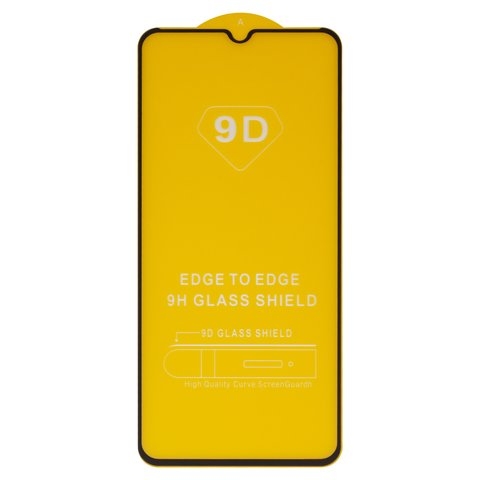 Закаленное защитное стекло Realme C35, совместимо с чехлом, Full Glue, (без упаковки), чорний, cлой клея нанесен по всей поверхности