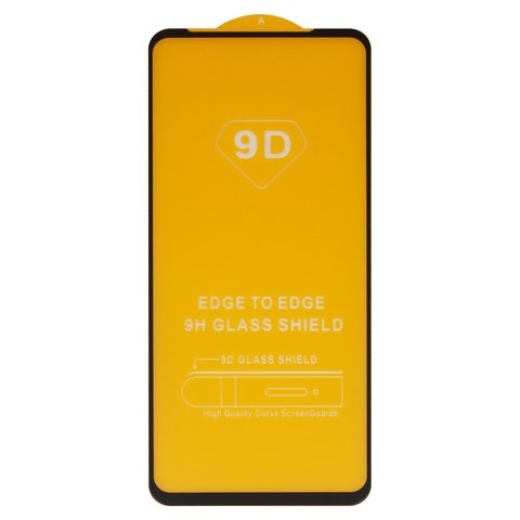 Закаленное защитное стекло Motorola XT2087 Moto G9 Plus, совместимо с чехлом, Full Glue, (без упаковки), чорний, cлой клея нанесен по всей поверхности