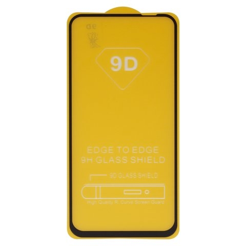 Закаленное защитное стекло Huawei Nova 5i, P40 Lite, совместимо с чехлом, Full Glue, (без упаковки), чорний, cлой клея нанесен по всей поверхности