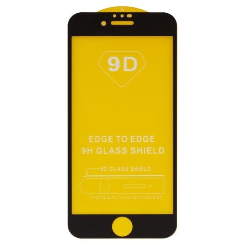 Закаленное защитное стекло Apple iPhone 7, iPhone 8, iPhone SE 2020, совместимо с чехлом, Full Glue, (без упаковки), чорний, cлой клея нанесен по всей поверхности