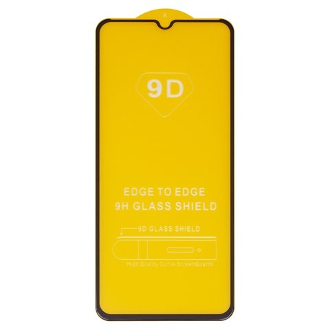 Защитное стекло для Samsung SM-A025F/DS Galaxy A02s, A037F Galaxy A03s, совместимо с чехлом, Full Glue, (без упаковки), чорний, cлой клея нанесен по всей поверхности