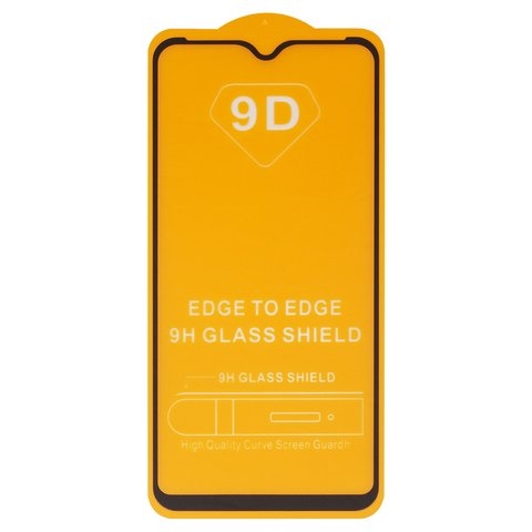 Закаленное защитное стекло Samsung SM-A105 Galaxy A10, M105 Galaxy M10, совместимо с чехлом, Full Glue, (без упаковки), чорний, cлой клея нанесен по всей поверхности