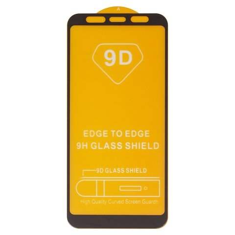 Закаленное защитное стекло Samsung SM-A605 Dual Galaxy A6+ (2018), совместимо с чехлом, Full Glue, (без упаковки), чорний, cлой клея нанесен по всей поверхности