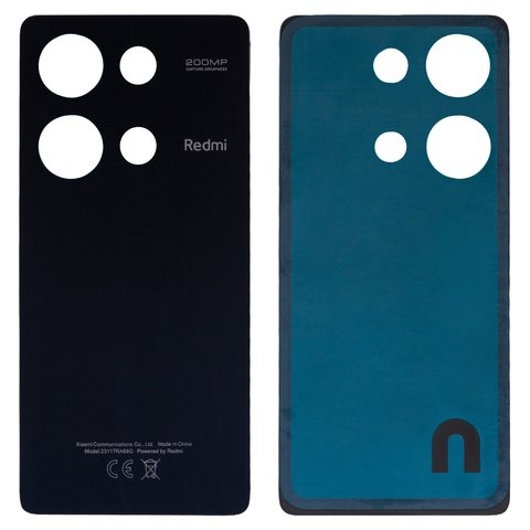 Задня кришка Xiaomi Redmi Note 13 Pro 4G, чорна, midnight black, Original (PRC) | корпус, задняя панель аккумулятора, АКБ, батареи