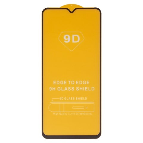 Защитное стекло для Xiaomi Poco C40, Redmi 10C, Redmi 12C, совместимо с чехлом, Full Glue, (без упаковки), чорний, cлой клея нанесен по всей поверхности