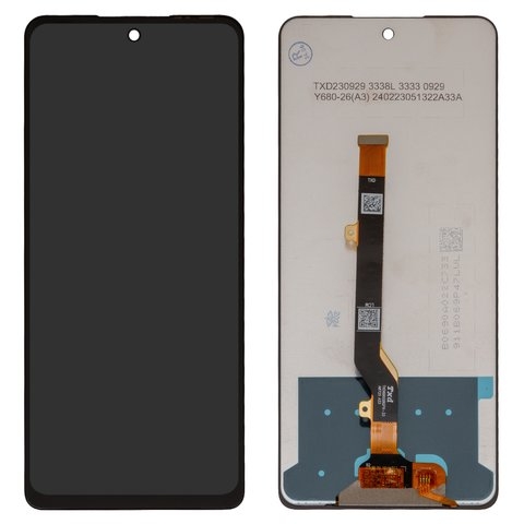 Дисплей Infinix Hot 40, X6836, Hot 40 Pro, X6837, чорний | з тачскріном | Original (PRC) | дисплейный модуль, экран