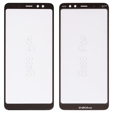 Стекло корпуса G+OCA PRO для Samsung SM-A530 Galaxy A8 (2018), с OCA-пленкой, черное