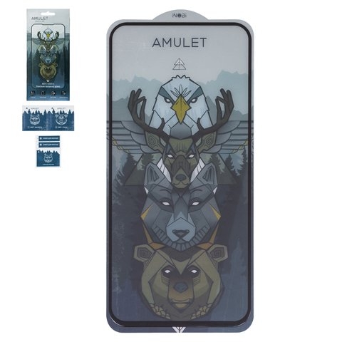 Закаленное защитное стекло iNobi Amulet для Samsung A546 Galaxy A54 5G, S711 Galaxy S23 FE, Full Glue, Anti-Static, черный, cлой клея нанесен по всей поверхности