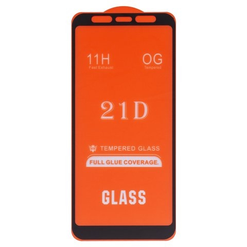 Закаленное защитное стекло Samsung A605 Dual Galaxy A6+ (2018), совместимо с чехлом, Full Glue, (без упаковки), черный, cлой клея нанесен по всей поверхности
