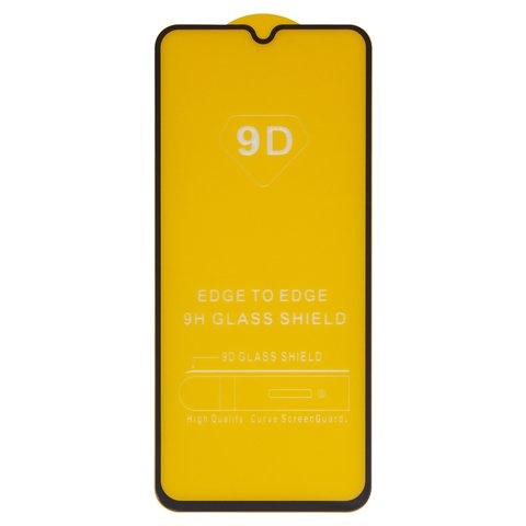 Закаленное защитное стекло Samsung A055 Galaxy A05, Full Glue, (без упаковки), черный, cлой клея нанесен по всей поверхности